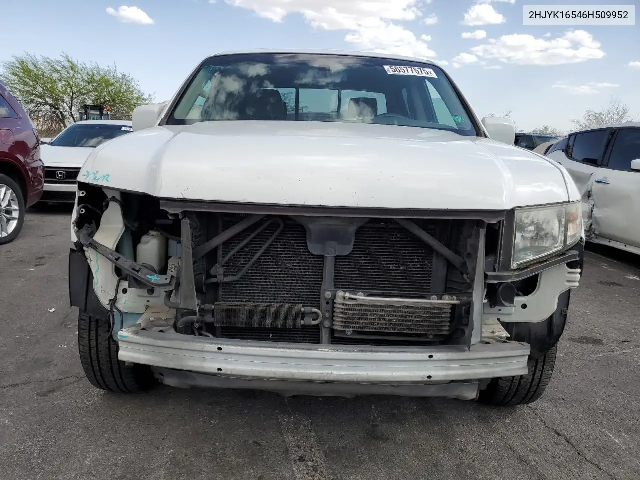 2006 Honda Ridgeline Rtl VIN: 2HJYK16546H509952 Lot: 56577575