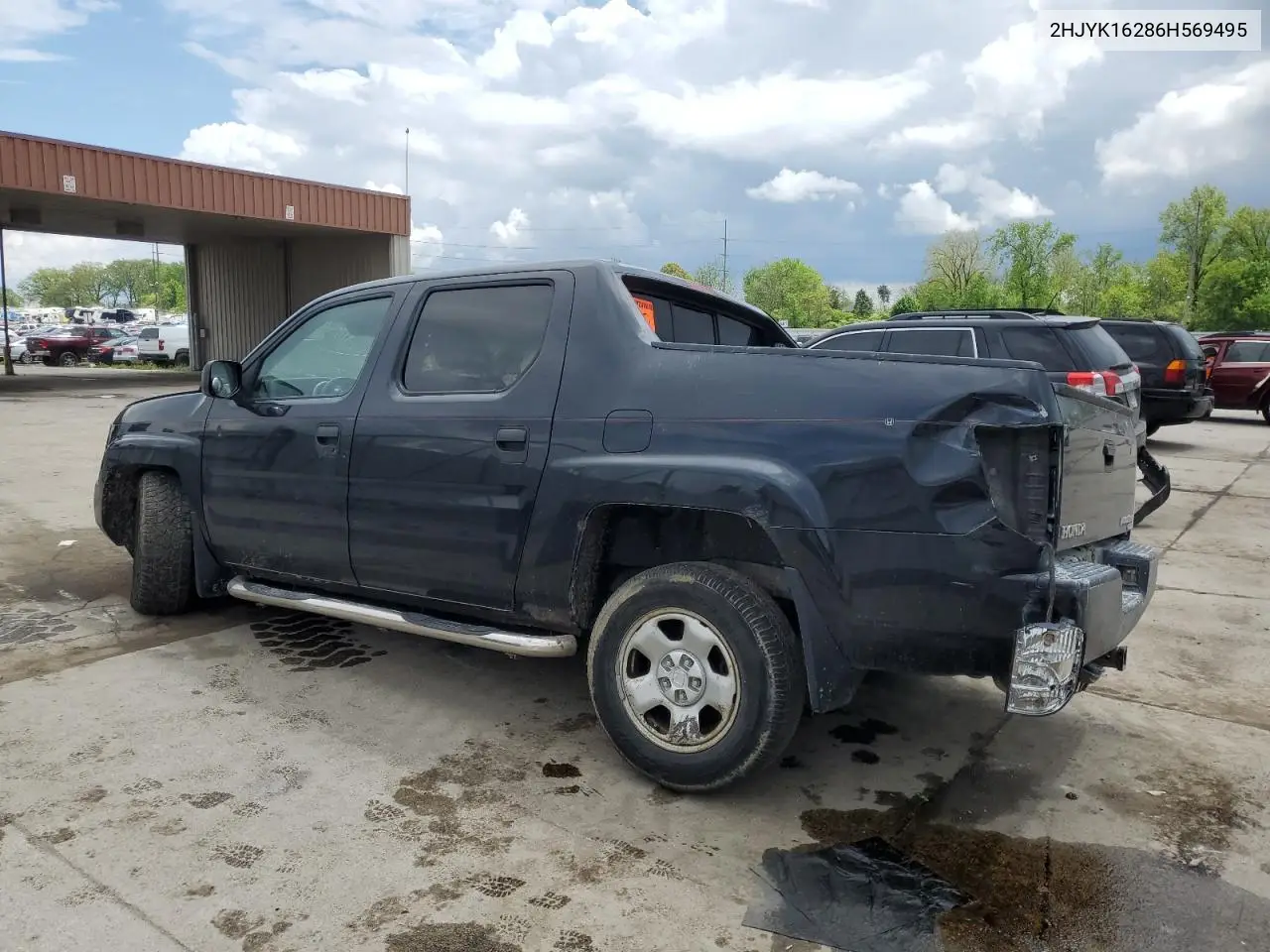 2006 Honda Ridgeline Rt VIN: 2HJYK16286H569495 Lot: 57061595