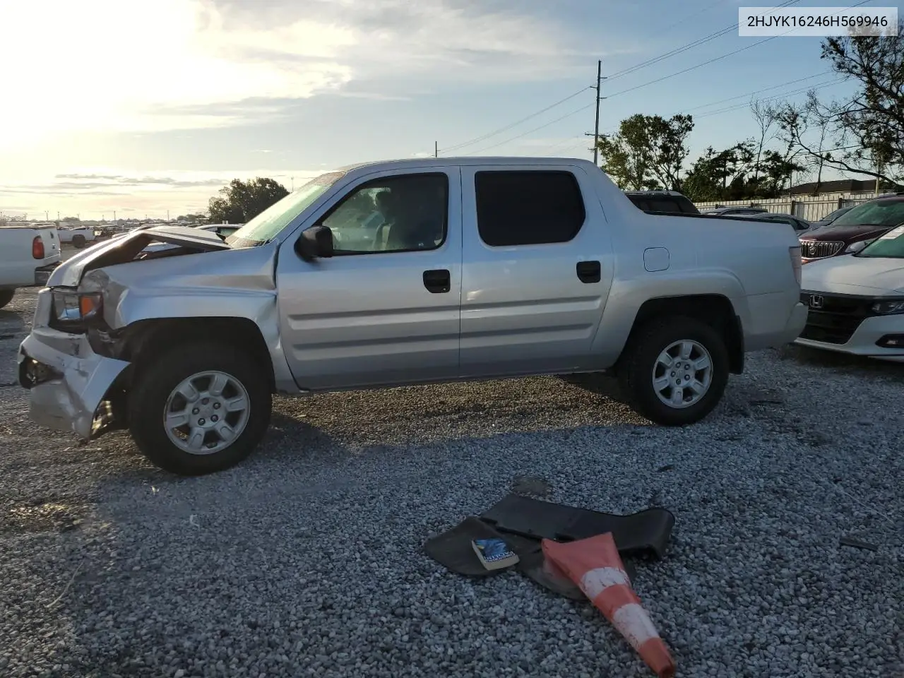 2006 Honda Ridgeline Rt VIN: 2HJYK16246H569946 Lot: 61652435