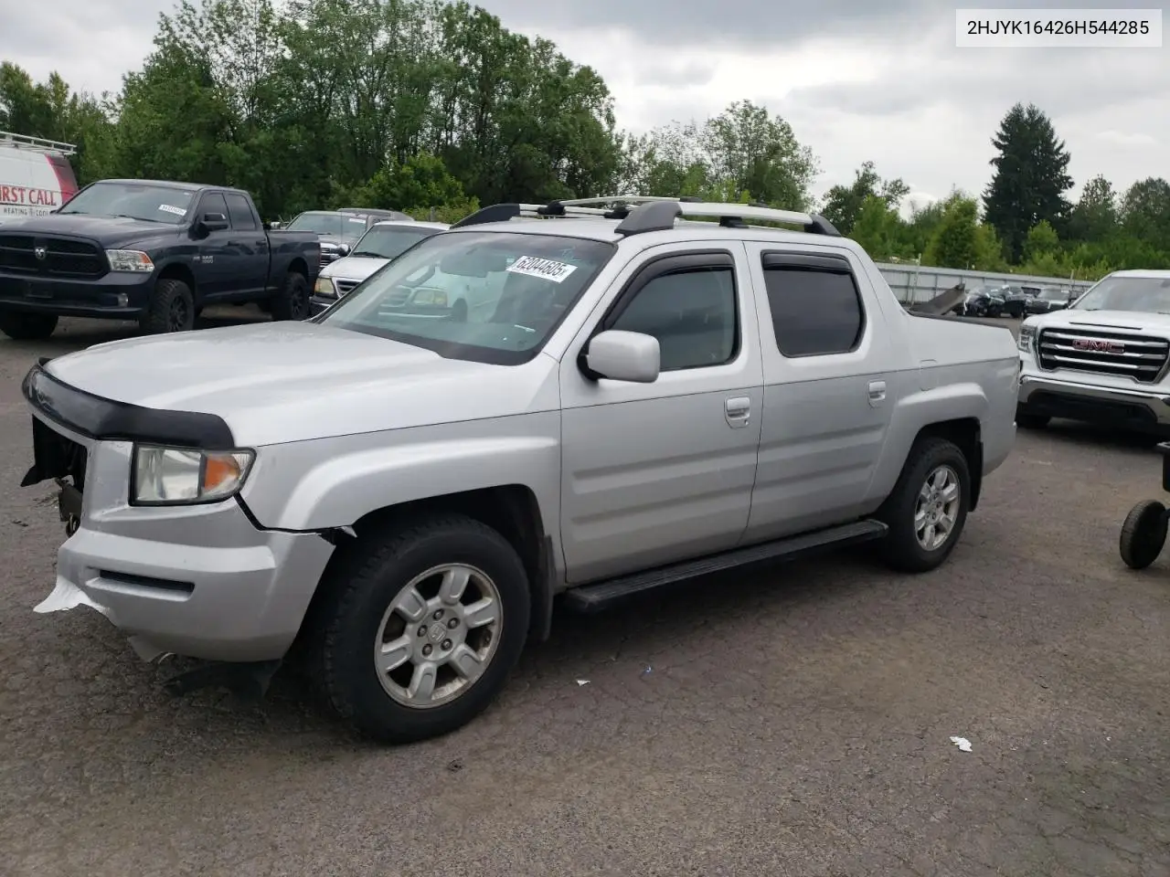 2006 Honda Ridgeline Rts VIN: 2HJYK16426H544285 Lot: 62044605