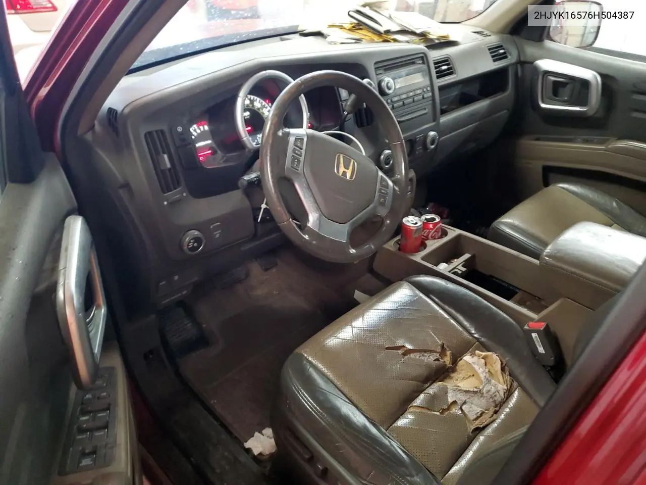2006 Honda Ridgeline Rtl VIN: 2HJYK16576H504387 Lot: 62181795
