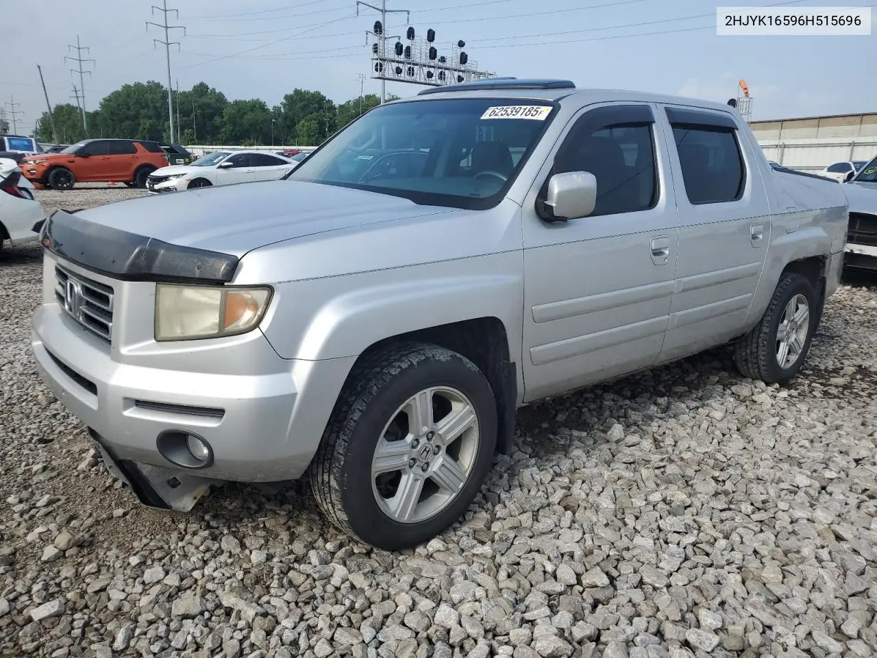 2006 Honda Ridgeline Rtl VIN: 2HJYK16596H515696 Lot: 62539185