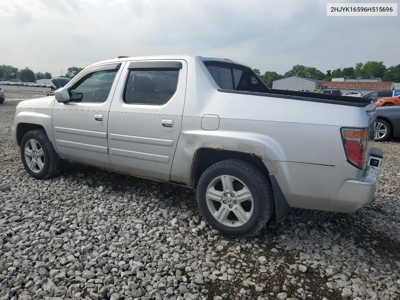 2006 Honda Ridgeline Rtl VIN: 2HJYK16596H515696 Lot: 62539185