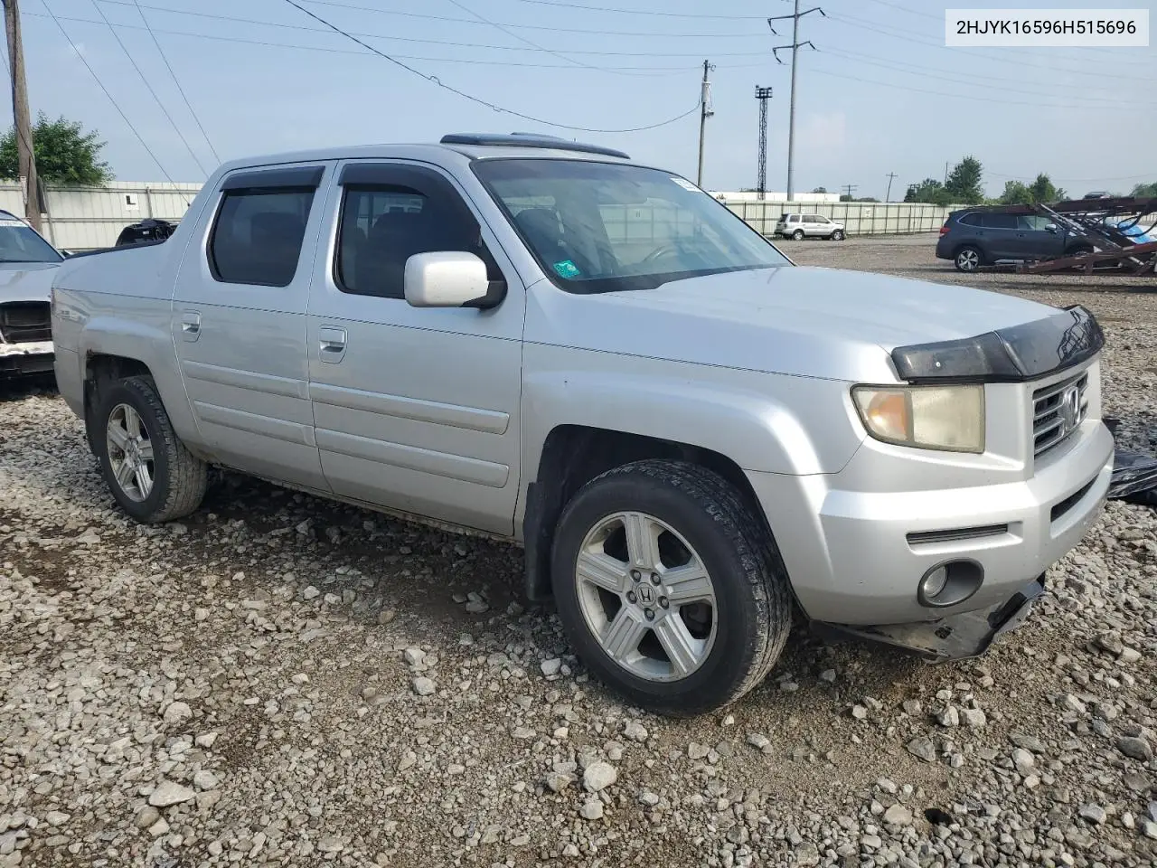 2006 Honda Ridgeline Rtl VIN: 2HJYK16596H515696 Lot: 62539185