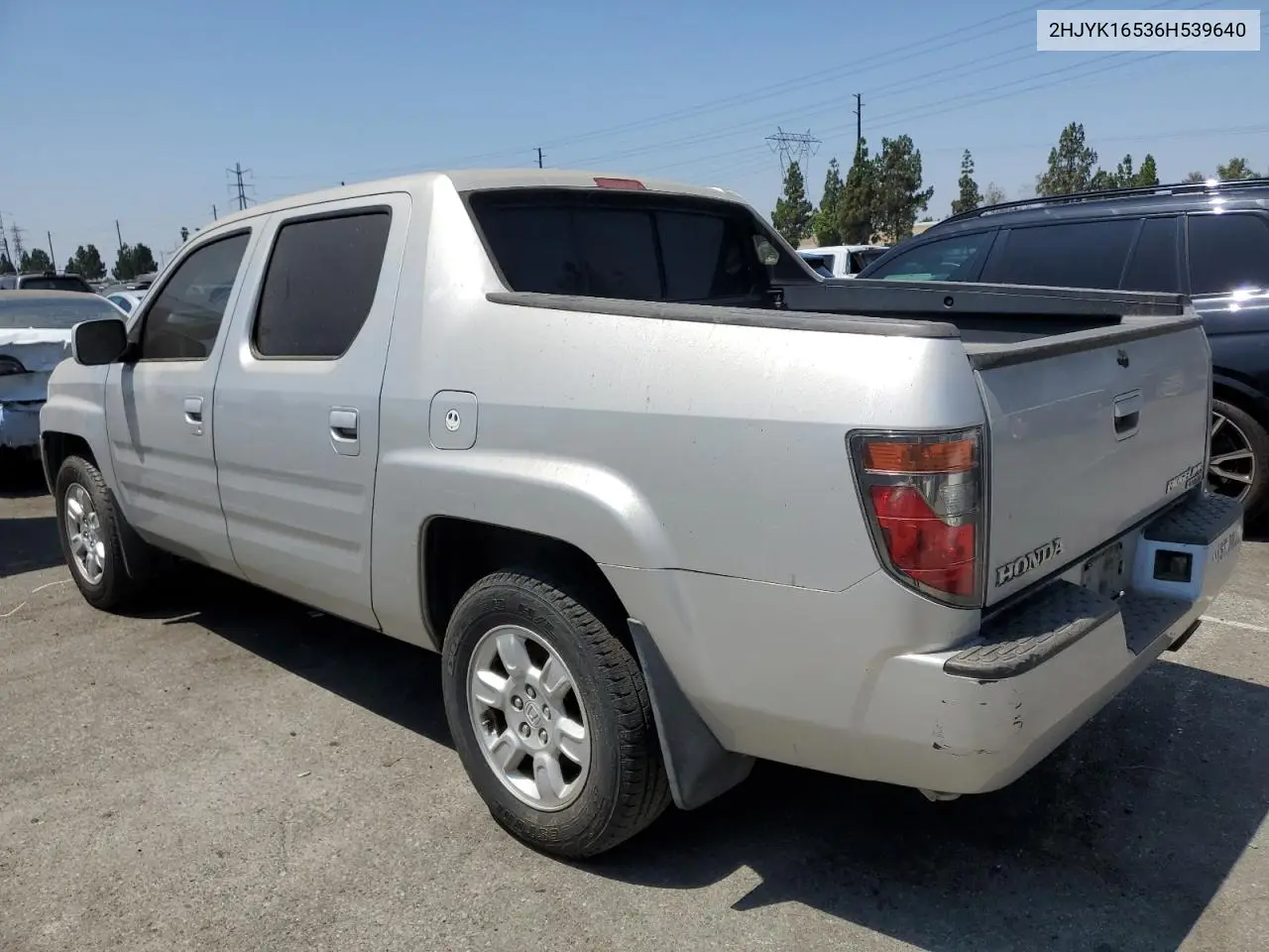 2006 Honda Ridgeline Rtl VIN: 2HJYK16536H539640 Lot: 65955455