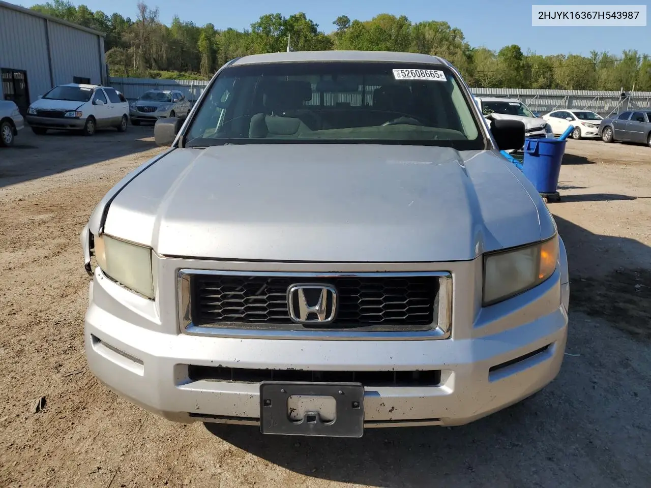 2007 Honda Ridgeline Rtx VIN: 2HJYK16367H543987 Lot: 52608665