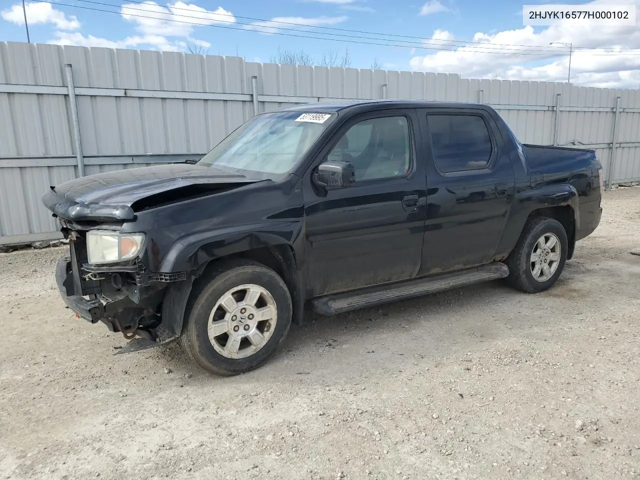 2007 Honda Ridgeline Rtl VIN: 2HJYK16577H000102 Lot: 53119995