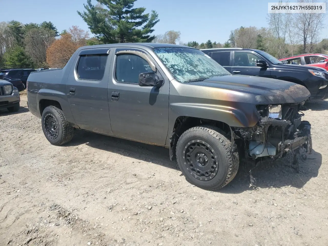 2007 Honda Ridgeline Rt VIN: 2HJYK16217H550319 Lot: 55017645