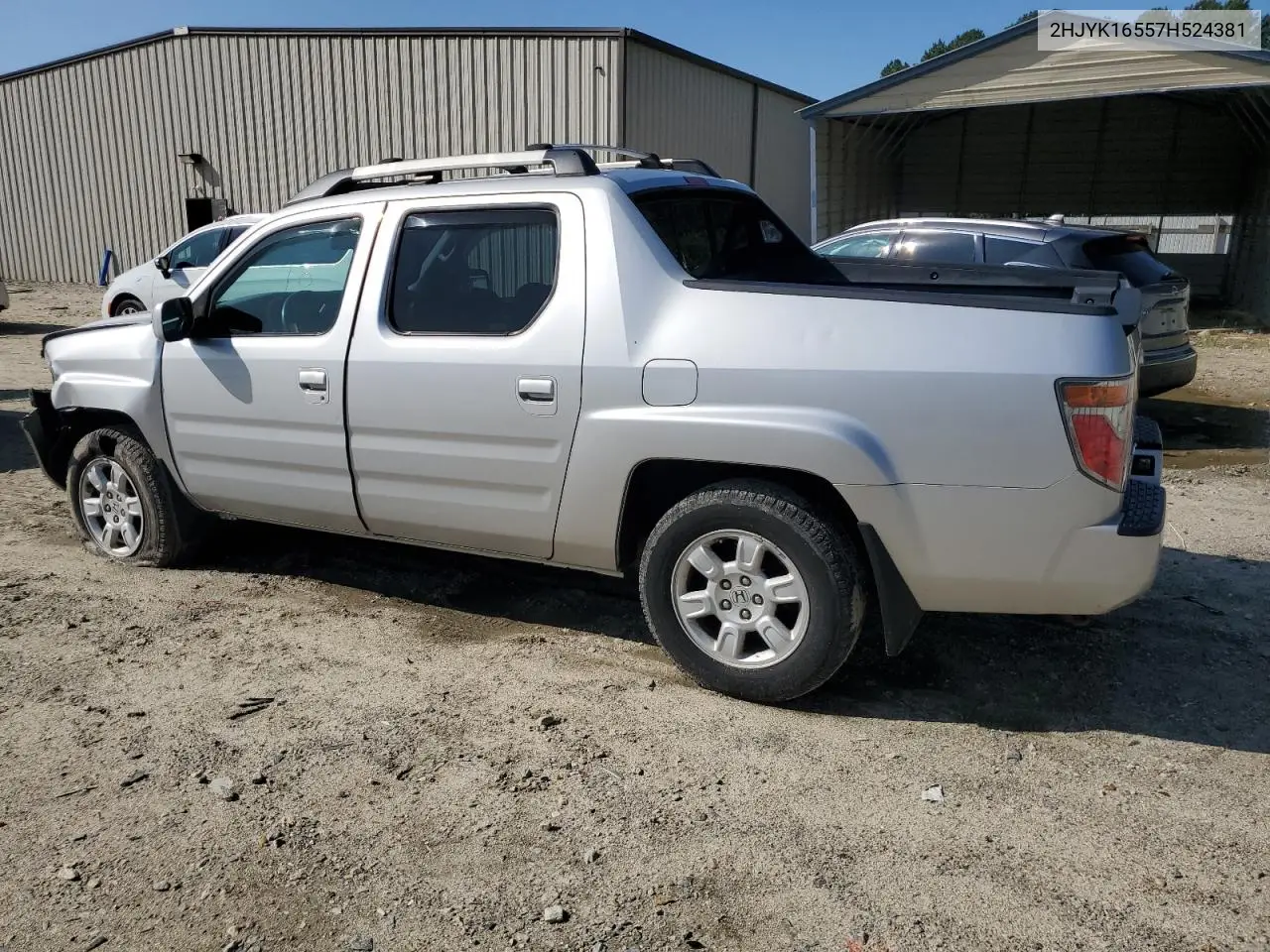 2007 Honda Ridgeline Rtl VIN: 2HJYK16557H524381 Lot: 59110995