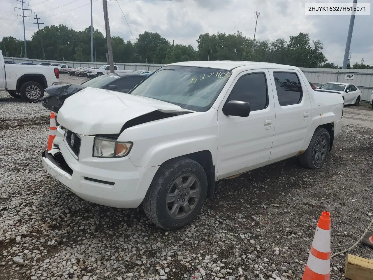 2007 Honda Ridgeline Rtx VIN: 2HJYK16327H515071 Lot: 60104105