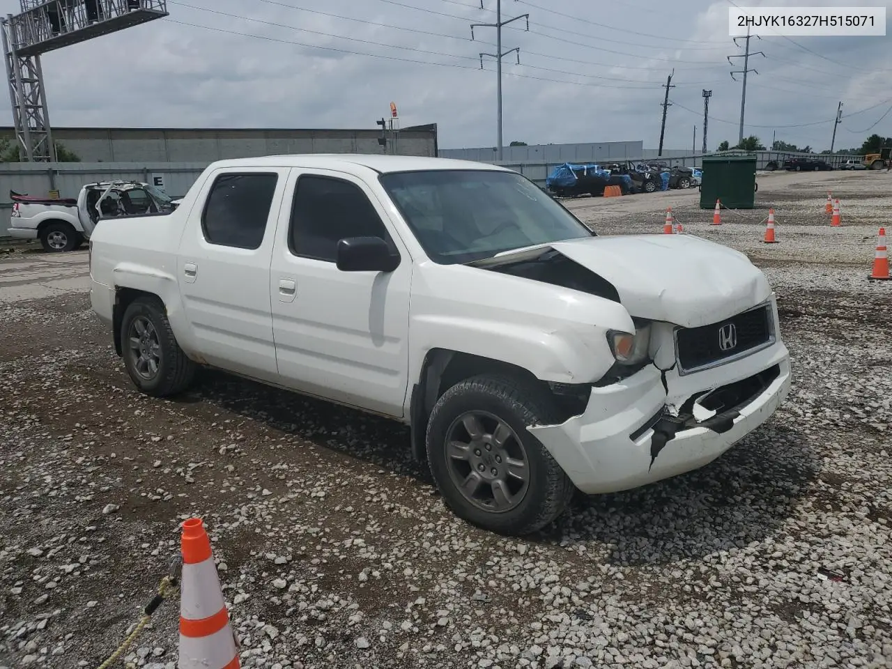 2007 Honda Ridgeline Rtx VIN: 2HJYK16327H515071 Lot: 60104105
