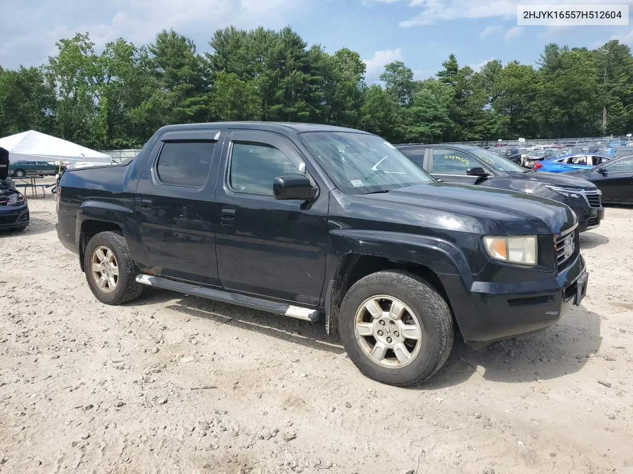2007 Honda Ridgeline Rtl VIN: 2HJYK16557H512604 Lot: 63397885