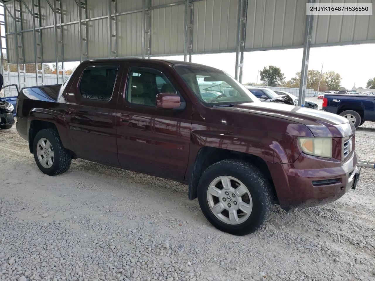 2007 Honda Ridgeline Rts VIN: 2HJYK16487H536550 Lot: 78397864