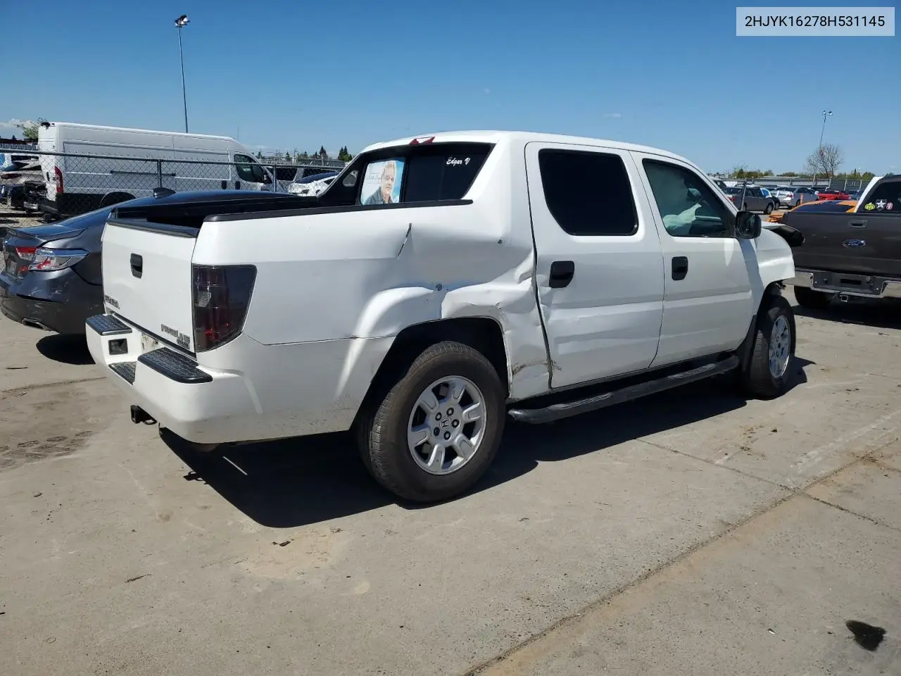 2008 Honda Ridgeline Rt VIN: 2HJYK16278H531145 Lot: 51677525