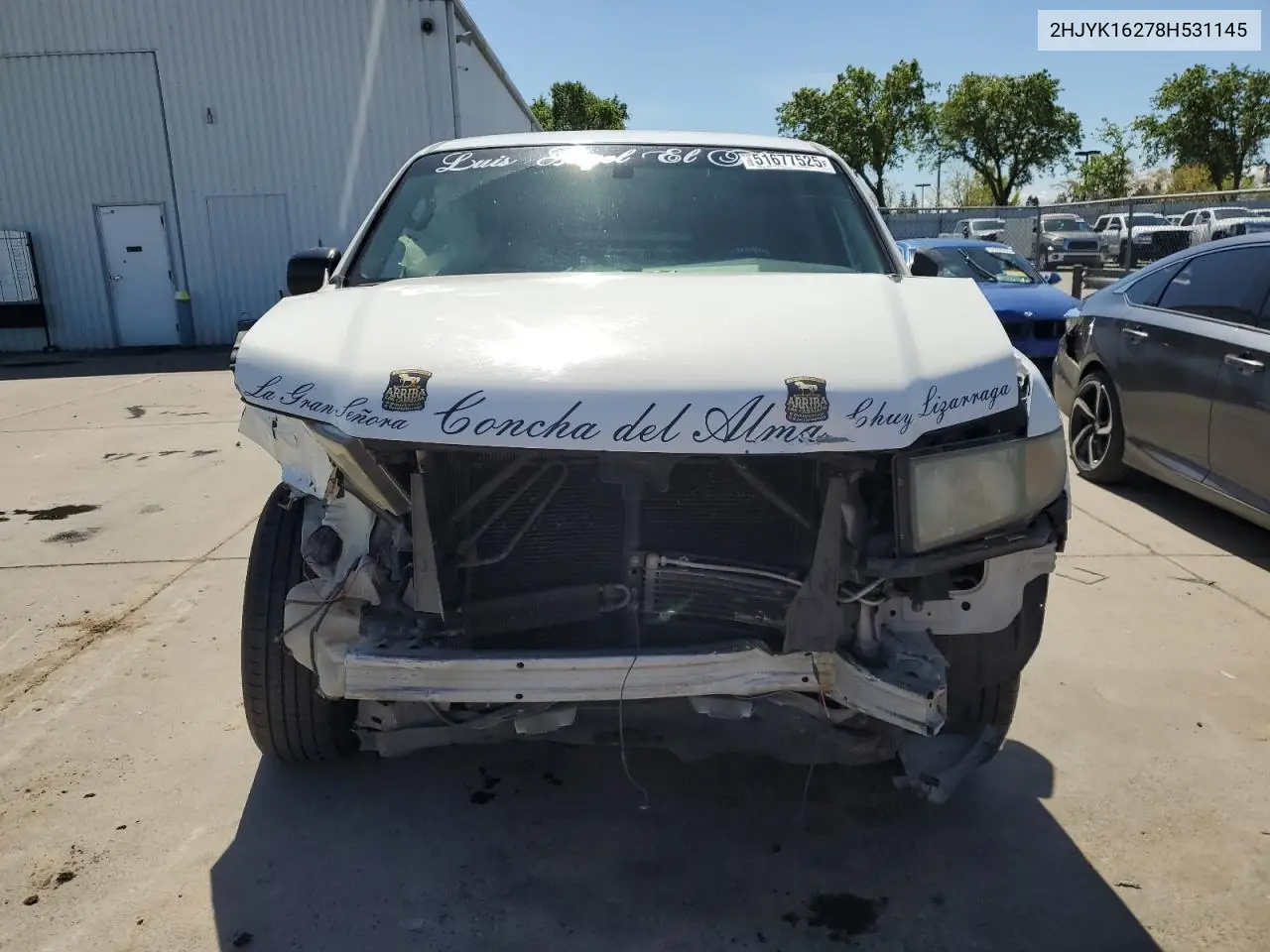 2008 Honda Ridgeline Rt VIN: 2HJYK16278H531145 Lot: 51677525