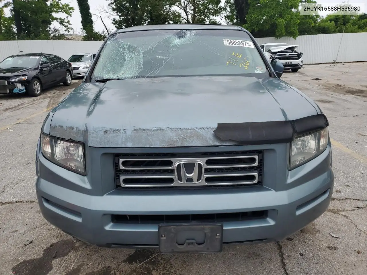 2008 Honda Ridgeline Rtl VIN: 2HJYK16588H536980 Lot: 58858975