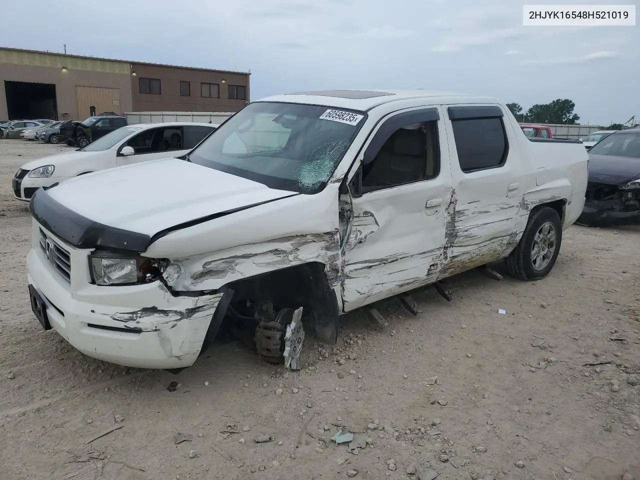 2008 Honda Ridgeline Rtl VIN: 2HJYK16548H521019 Lot: 60598235