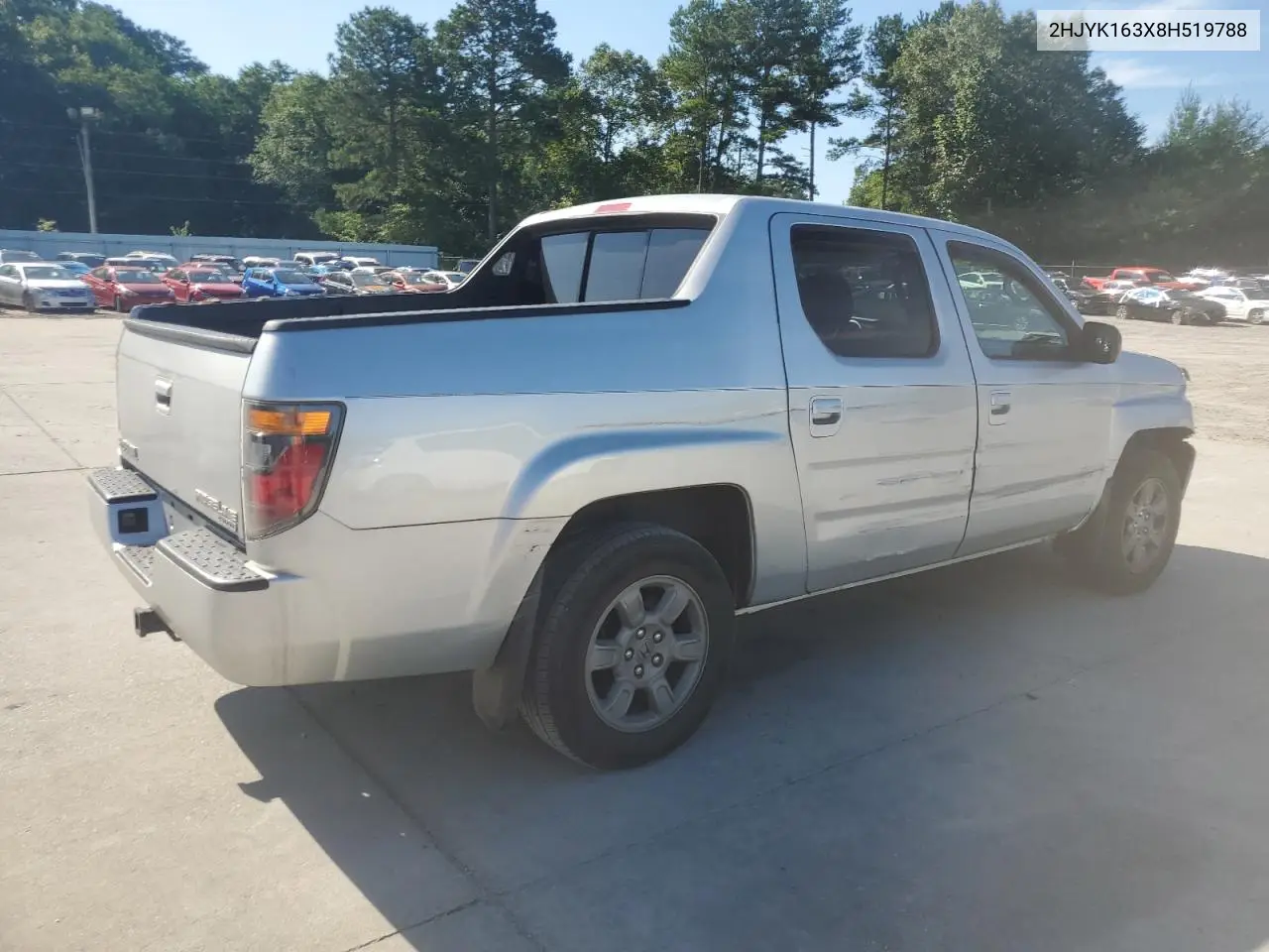 2008 Honda Ridgeline Rtx VIN: 2HJYK163X8H519788 Lot: 61500925