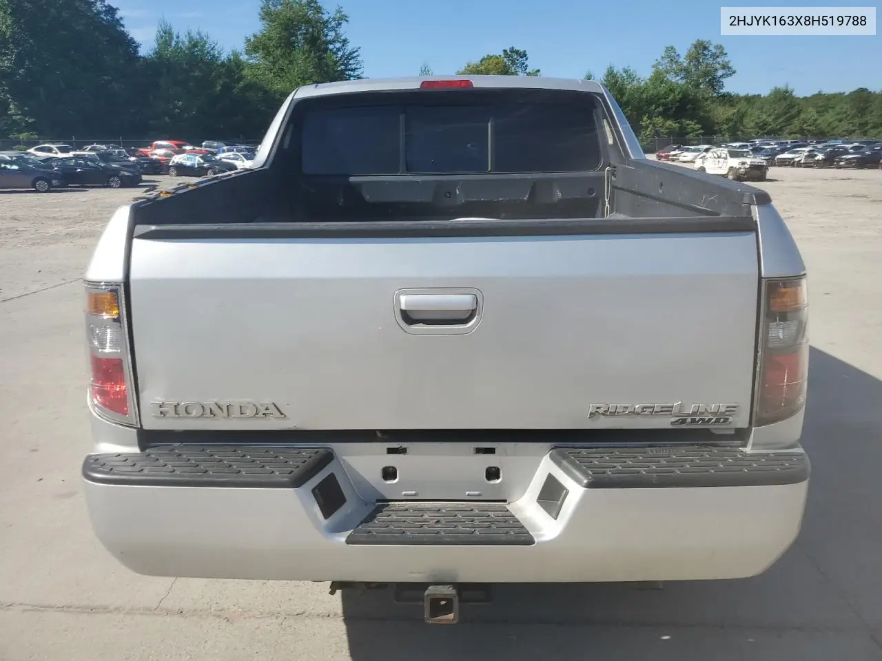 2008 Honda Ridgeline Rtx VIN: 2HJYK163X8H519788 Lot: 61500925