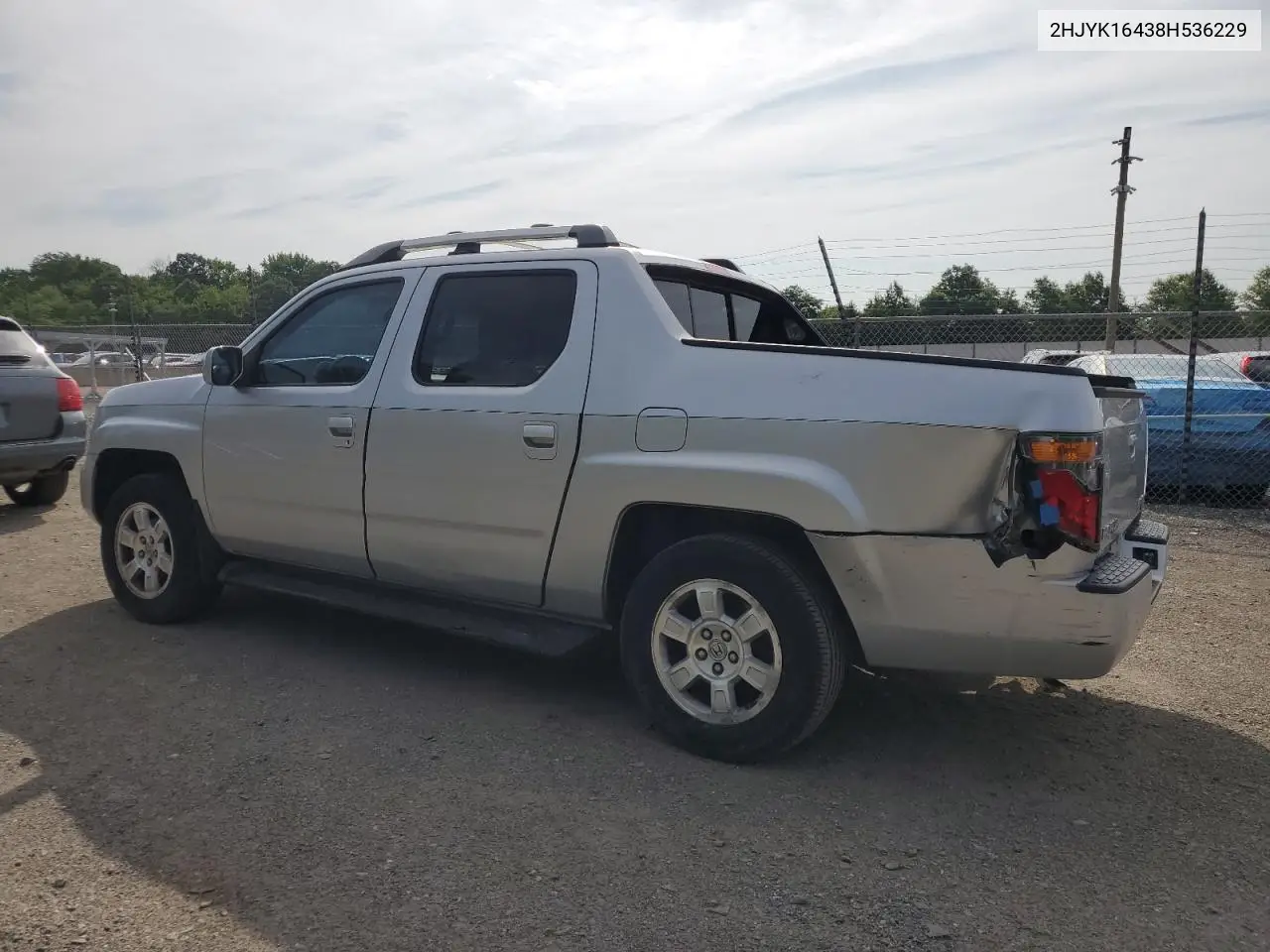 2008 Honda Ridgeline Rts VIN: 2HJYK16438H536229 Lot: 62273665