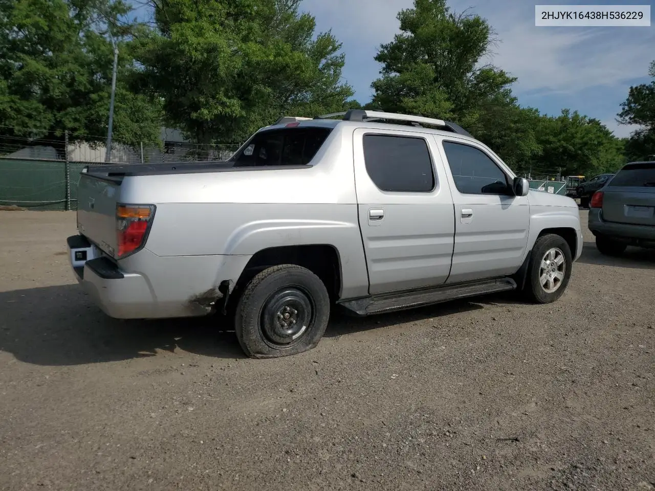 2008 Honda Ridgeline Rts VIN: 2HJYK16438H536229 Lot: 62273665