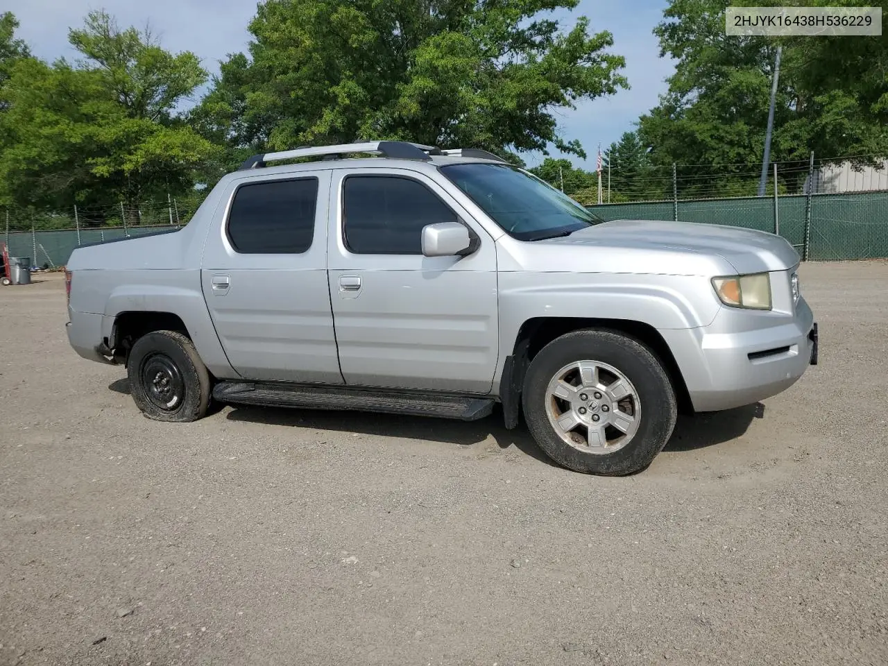 2008 Honda Ridgeline Rts VIN: 2HJYK16438H536229 Lot: 62273665