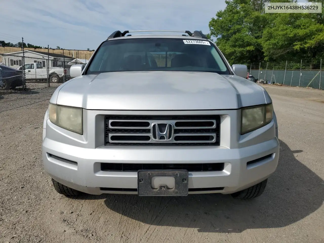 2008 Honda Ridgeline Rts VIN: 2HJYK16438H536229 Lot: 62273665