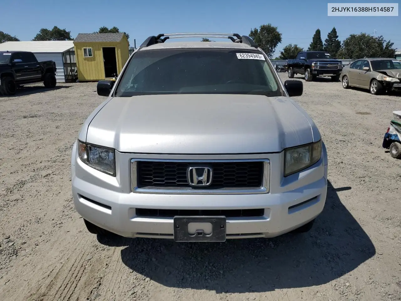 2008 Honda Ridgeline Rtx VIN: 2HJYK16388H514587 Lot: 62394945