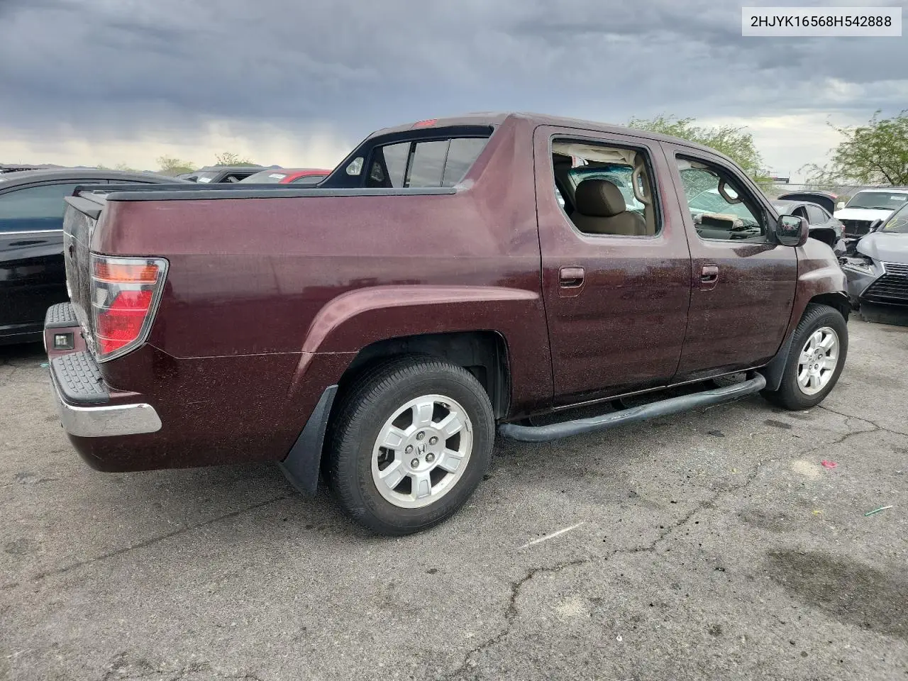 2008 Honda Ridgeline Rtl VIN: 2HJYK16568H542888 Lot: 63157895