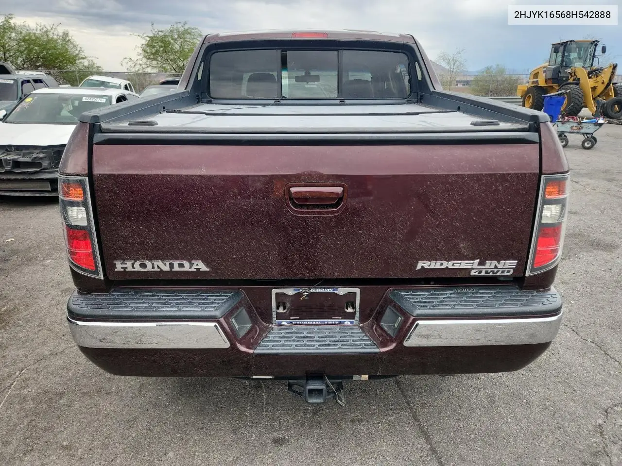 2008 Honda Ridgeline Rtl VIN: 2HJYK16568H542888 Lot: 63157895