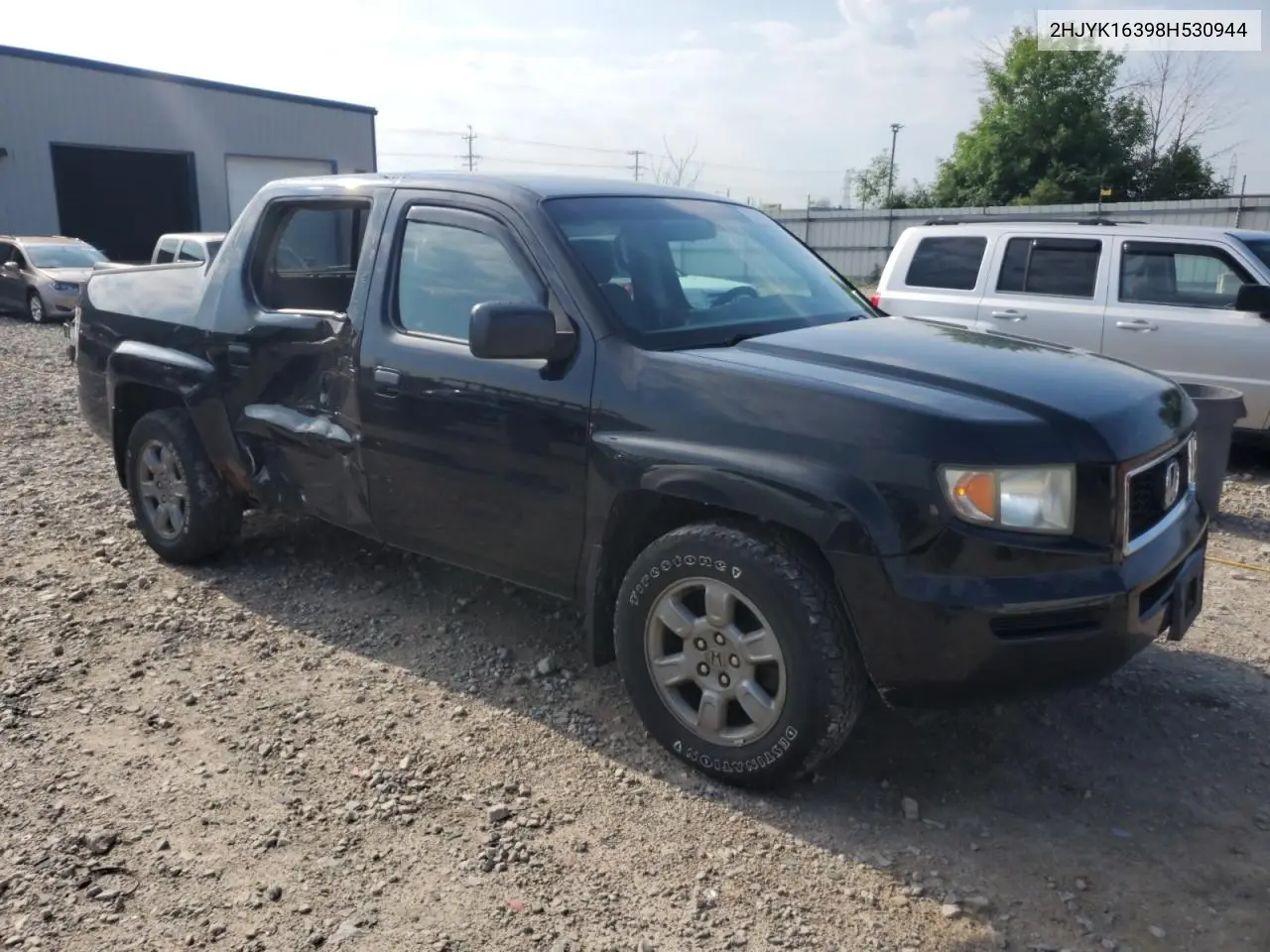 2008 Honda Ridgeline Rtx VIN: 2HJYK16398H530944 Lot: 63616545