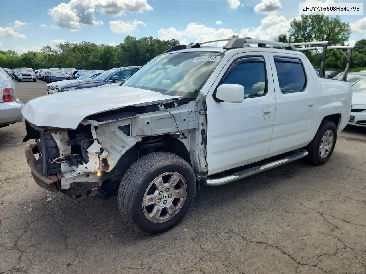 2008 Honda Ridgeline Rtl VIN: 2HJYK16508H540795 Lot: 65243545