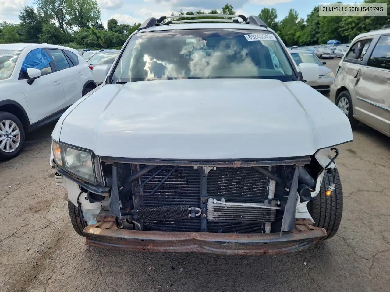 2008 Honda Ridgeline Rtl VIN: 2HJYK16508H540795 Lot: 65243545