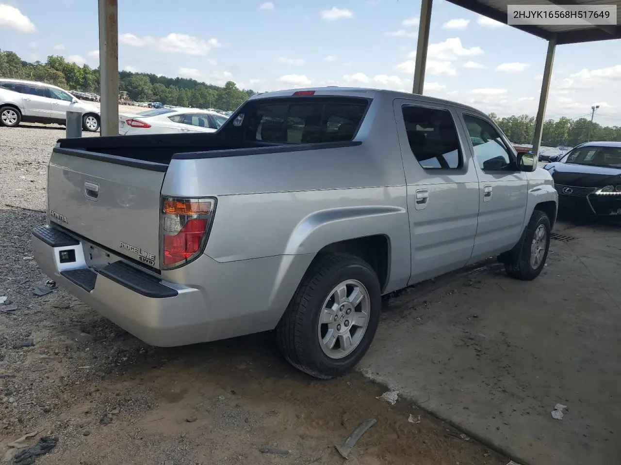 2008 Honda Ridgeline Rtl VIN: 2HJYK16568H517649 Lot: 65613345