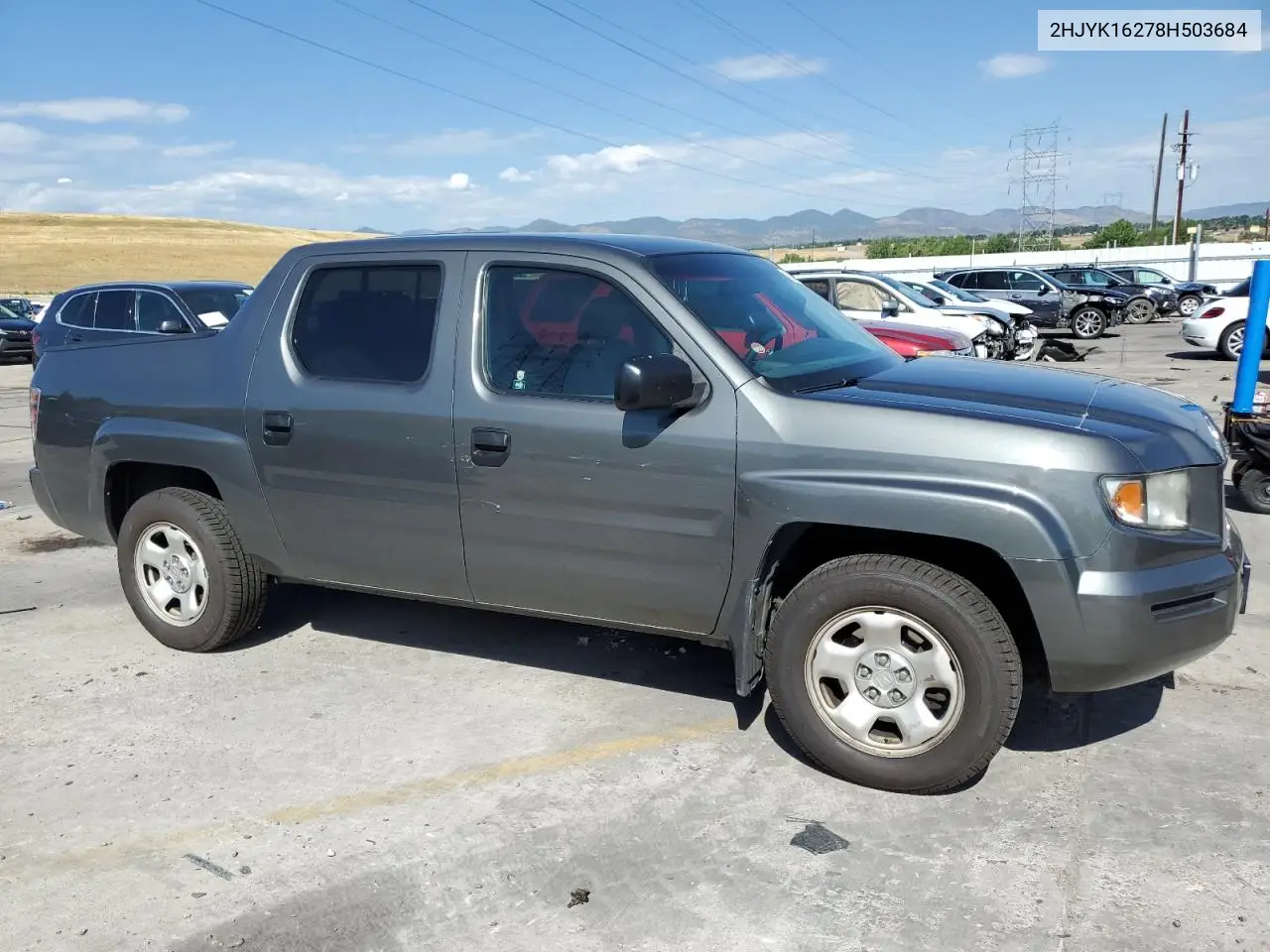 2008 Honda Ridgeline Rt VIN: 2HJYK16278H503684 Lot: 66098395