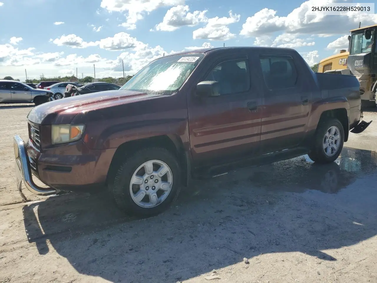 2008 Honda Ridgeline Rt VIN: 2HJYK16228H529013 Lot: 66134225