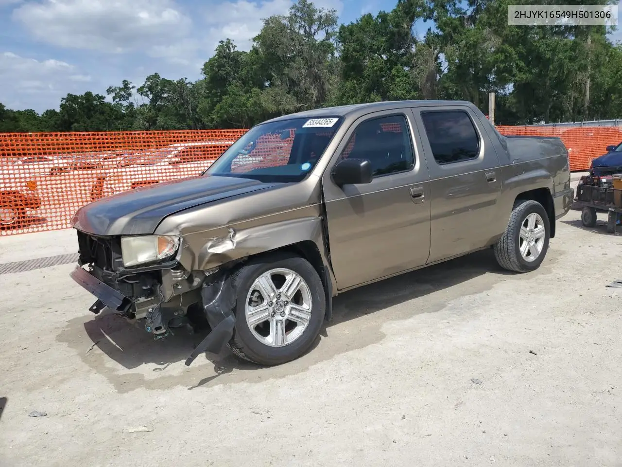 2009 Honda Ridgeline Rtl VIN: 2HJYK16549H501306 Lot: 55344265