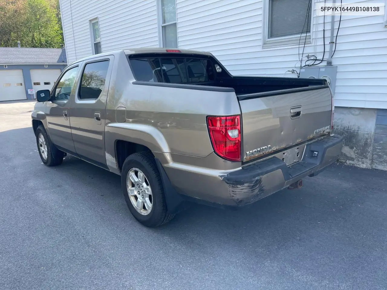 2009 Honda Ridgeline Rts VIN: 5FPYK16449B108138 Lot: 57040695