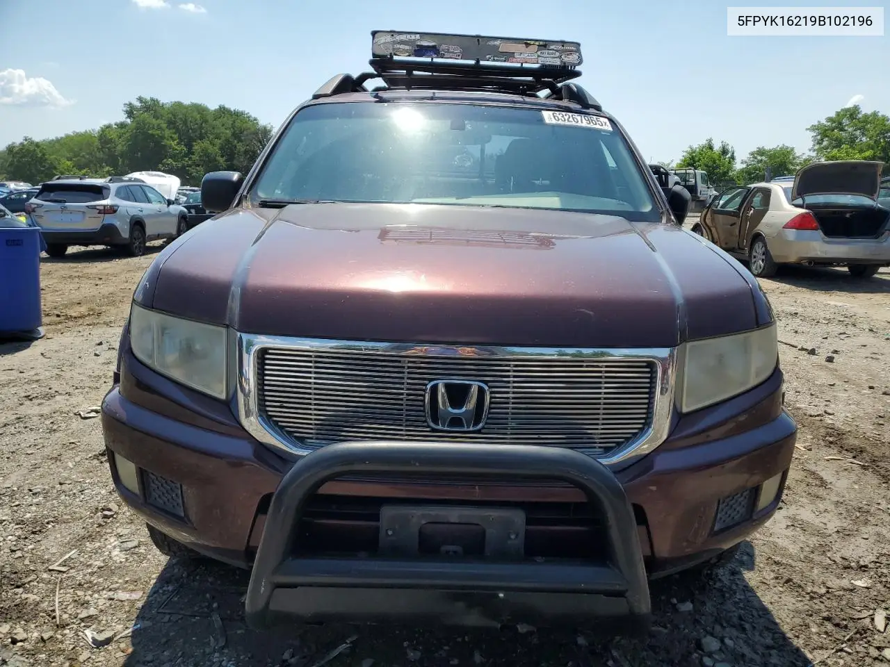 2009 Honda Ridgeline Rt VIN: 5FPYK16219B102196 Lot: 63267965