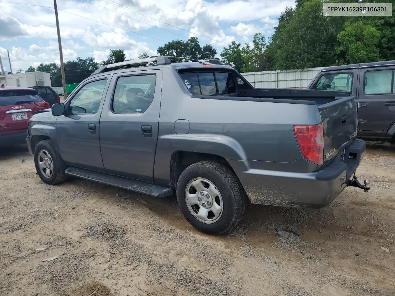 2009 Honda Ridgeline Rt VIN: 5FPYK16239B106301 Lot: 63449315