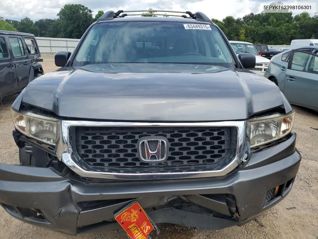 2009 Honda Ridgeline Rt VIN: 5FPYK16239B106301 Lot: 63449315