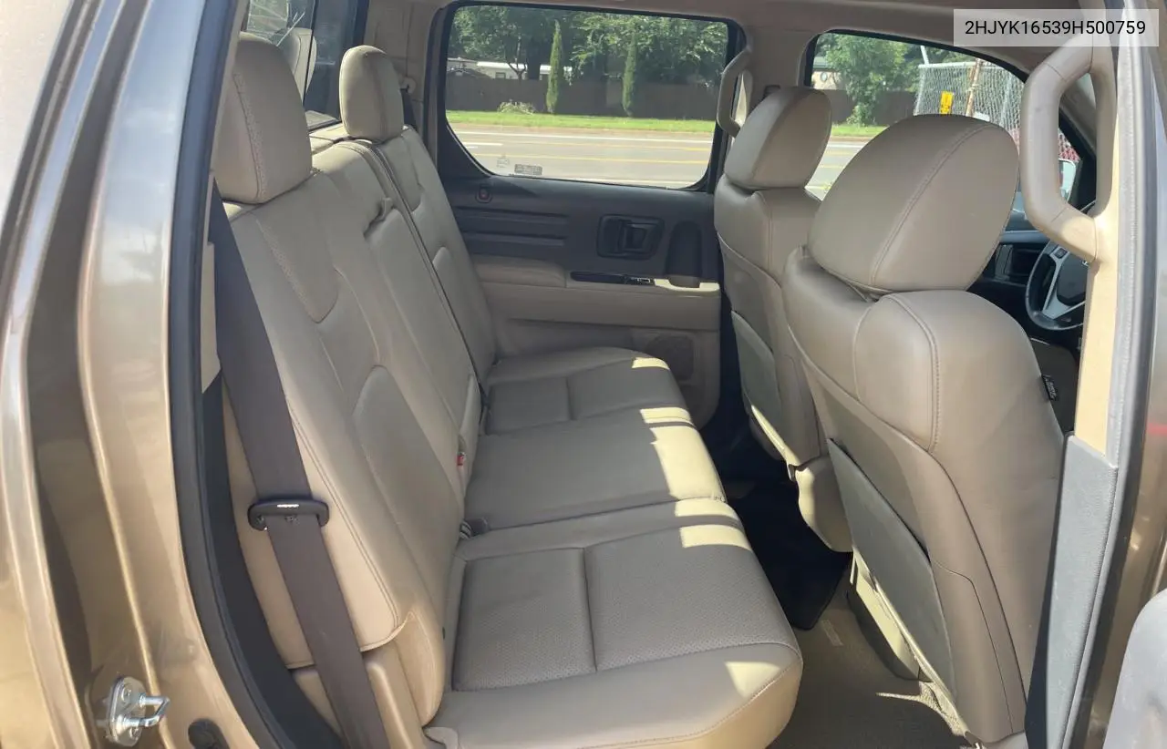 2009 Honda Ridgeline Rtl VIN: 2HJYK16539H500759 Lot: 63874225