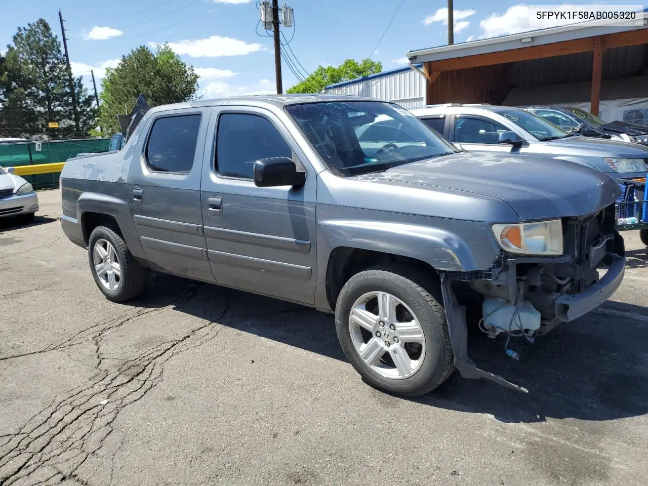2010 Honda Ridgeline Rtl VIN: 5FPYK1F58AB005320 Lot: 56564195