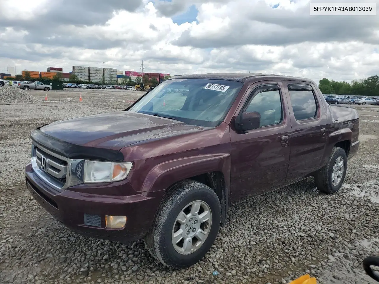 2010 Honda Ridgeline Rts VIN: 5FPYK1F43AB013039 Lot: 56731785