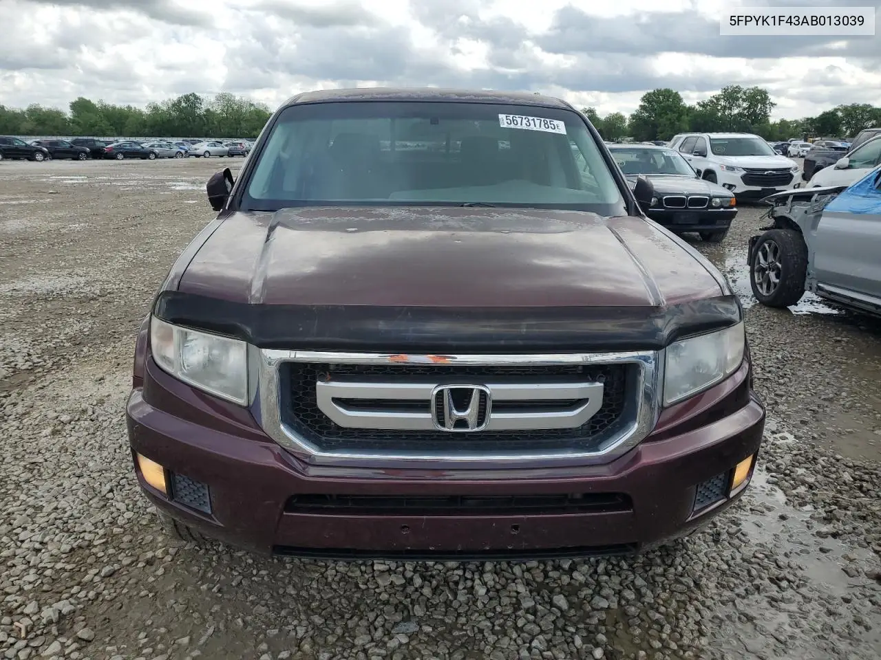 2010 Honda Ridgeline Rts VIN: 5FPYK1F43AB013039 Lot: 56731785