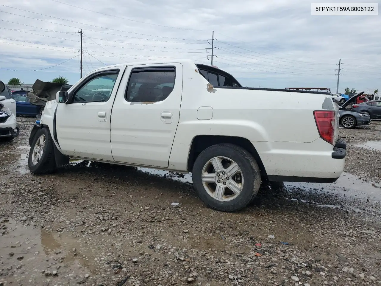 2010 Honda Ridgeline Rtl VIN: 5FPYK1F59AB006122 Lot: 63238865