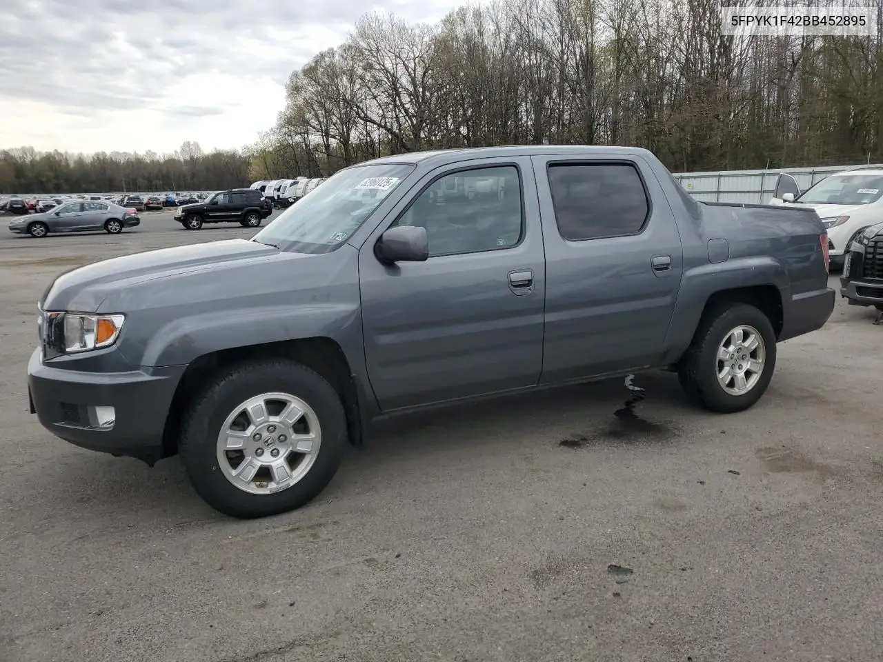 2011 Honda Ridgeline Rts VIN: 5FPYK1F42BB452895 Lot: 52960125