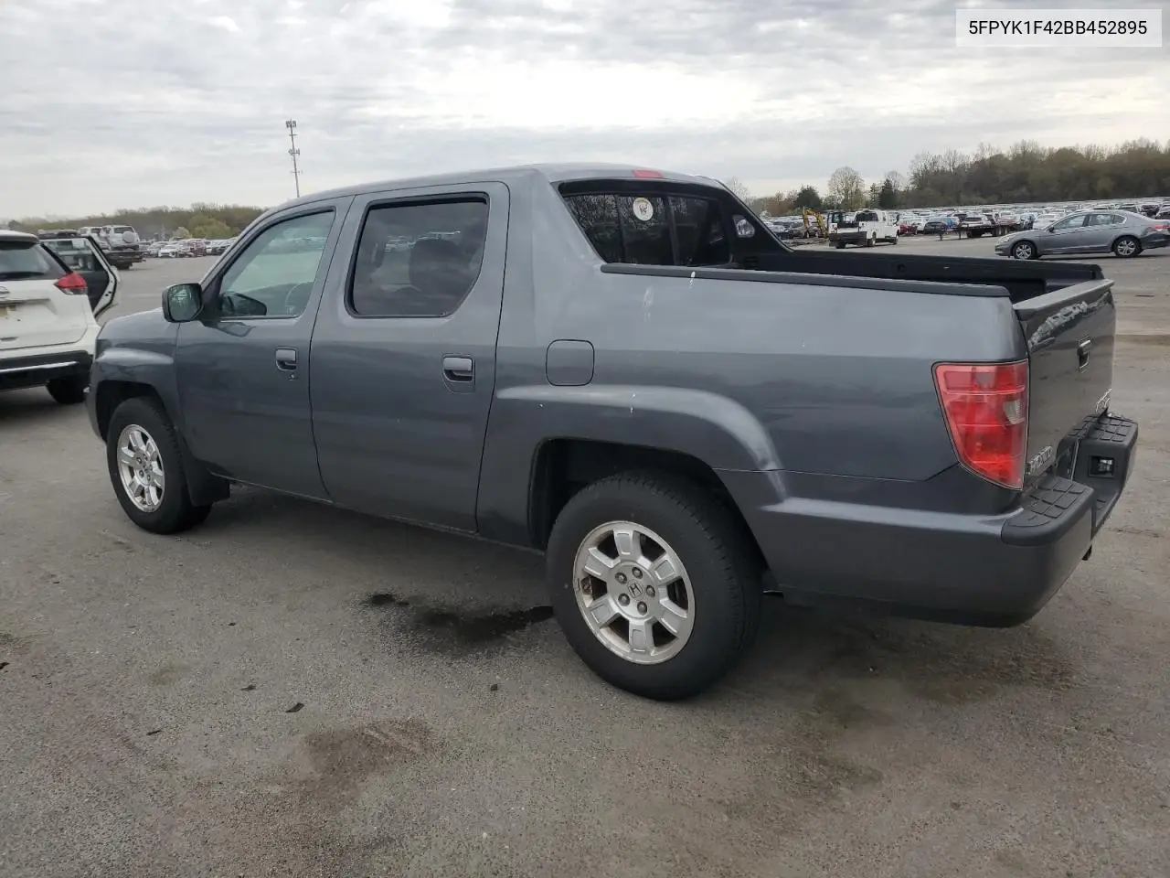 2011 Honda Ridgeline Rts VIN: 5FPYK1F42BB452895 Lot: 52960125