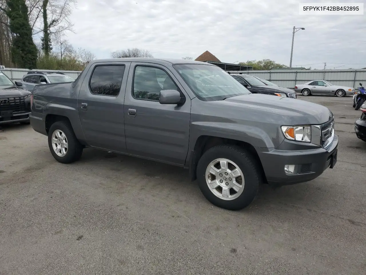 2011 Honda Ridgeline Rts VIN: 5FPYK1F42BB452895 Lot: 52960125