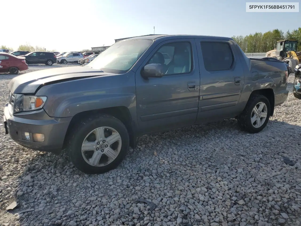 2011 Honda Ridgeline Rtl VIN: 5FPYK1F56BB451791 Lot: 55662905
